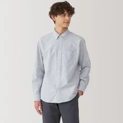Discount Muji Chemise Oxford en coton lavé pour homme