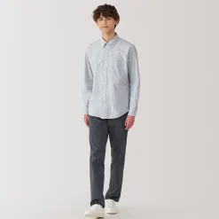 Discount Muji Chemise Oxford en coton lavé pour homme