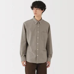 Discount Muji Chemise Oxford en coton lavé pour homme