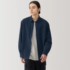 Discount Muji Chemise Oxford en coton lavé pour homme