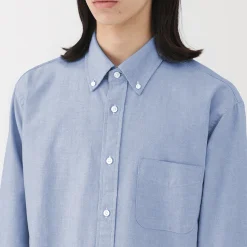 Discount Muji Chemise Oxford en coton lavé pour homme