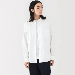 Discount Muji Chemise Oxford en coton lavé pour homme
