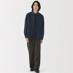 Sale Muji Chemise Oxford en coton lavé pour homme