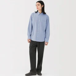 Sale Muji Chemise Oxford en coton lavé pour homme