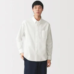 Online Muji Chemise Oxford en coton lavé pour homme