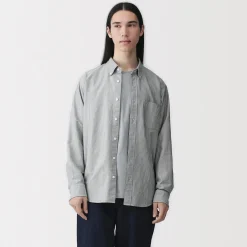 Online Muji Chemise Oxford en coton lavé pour homme