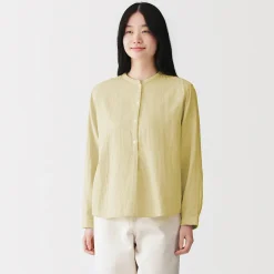 Discount Muji Chemisier en double gaze en mélange de kapok pour femme