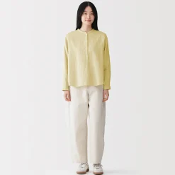 Discount Muji Chemisier en double gaze en mélange de kapok pour femme