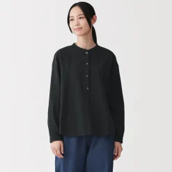 Discount Muji Chemisier en double gaze en mélange de kapok pour femme