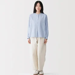 Discount Muji Chemisier en double gaze en mélange de kapok pour femme