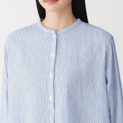 Discount Muji Chemisier en double gaze en mélange de kapok pour femme