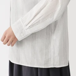 Sale Muji Chemisier transparent en coton biologique à haute torsion