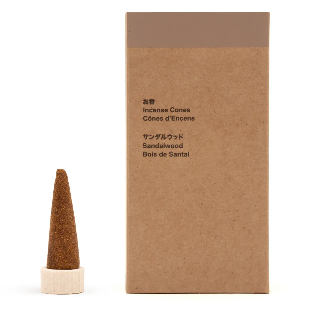 Hot Muji Cônes d'encens au bois de santal - Lot de 20