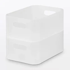 Clearance Muji Corbeille en PP à poignées