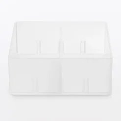 Clearance Muji Corbeille PP avec séparateur 1 ‐ 10x10x4cm