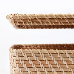 Best Muji Couvercle pour panier en rotin L36X P26X H3cm