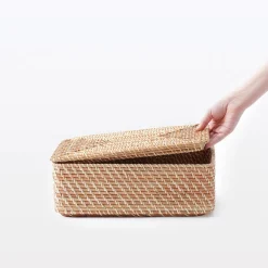 Best Muji Couvercle pour panier en rotin L36X P26X H3cm