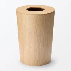 Hot Muji Couvercle pour poubelle ronde en bois