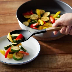 New Muji Cuchara de cocina de silicona con mango de madera