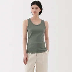 Clearance Muji Débardeur côtelé pour femme