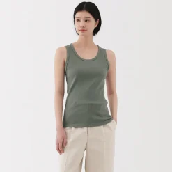 Clearance Muji Débardeur côtelé pour femme