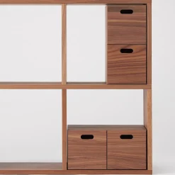 New Muji Demi Bloc‐tiroir en noyer ‐ 2 tiroirs (Dont Eco‐part. 0,82 €)