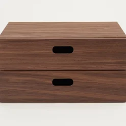 Best Muji Demi Bloc‐tiroir en noyer ‐ 2 tiroirs horizontaux (Dont Eco‐part. 0,82 €)