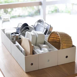 Outlet Muji Demi boîte archive grise en PP L10X P32X H12cm