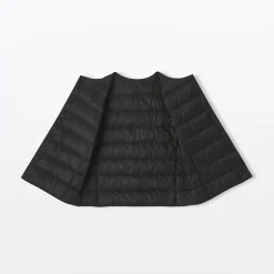 New Muji Doudoune légère pliable en nylon recyclé sans manche sans col pour femme