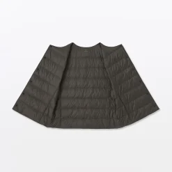 New Muji Doudoune légère pliable en nylon recyclé sans manche sans col pour femme