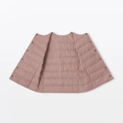 New Muji Doudoune légère pliable en nylon recyclé sans manche sans col pour femme