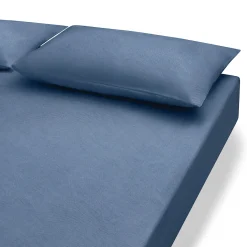 Hot Muji Drap housse en coton délavé ‐ 180 x 200 x 18‐28 cm