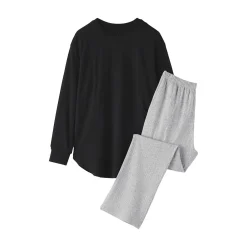 Discount Muji Ensemble de vêtements d'intérieur à manches longues en mélange de lyocell pour femme
