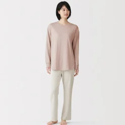 Discount Muji Ensemble de vêtements d'intérieur à manches longues en mélange de lyocell pour femme