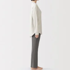Discount Muji Ensemble de vêtements d'intérieur à manches longues en mélange de lyocell pour femme