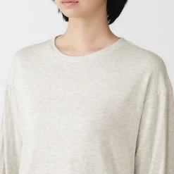 Discount Muji Ensemble de vêtements d'intérieur à manches longues en mélange de lyocell pour femme