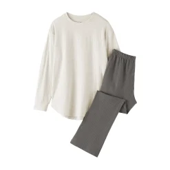 Discount Muji Ensemble de vêtements d'intérieur à manches longues en mélange de lyocell pour femme