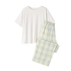 Outlet Muji Ensemble d'intérieur avec pantalon en double gaze pour femme