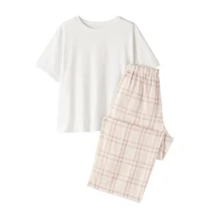 Outlet Muji Ensemble d'intérieur avec pantalon en double gaze pour femme