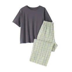 Outlet Muji Ensemble d'intérieur avec pantalon en double gaze pour femme