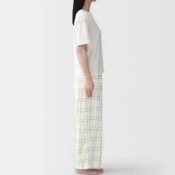Outlet Muji Ensemble d'intérieur avec pantalon en double gaze pour femme