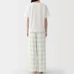 Outlet Muji Ensemble d'intérieur avec pantalon en double gaze pour femme