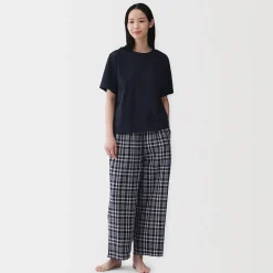 Outlet Muji Ensemble d'intérieur avec pantalon en double gaze pour femme