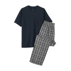 Outlet Muji Ensemble d'intérieur avec pantalon en double gaze pour homme