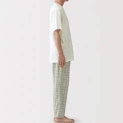 Outlet Muji Ensemble d'intérieur avec pantalon en double gaze pour homme