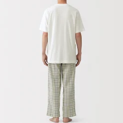 Outlet Muji Ensemble d'intérieur avec pantalon en double gaze pour homme