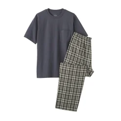Outlet Muji Ensemble d'intérieur avec pantalon en double gaze pour homme