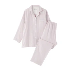 Online Muji Ensemble pyjama à manches longues en gaze double pour femme