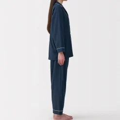 Online Muji Ensemble pyjama à manches longues en gaze double pour femme