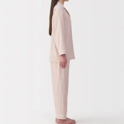 Online Muji Ensemble pyjama à manches longues en gaze double pour femme